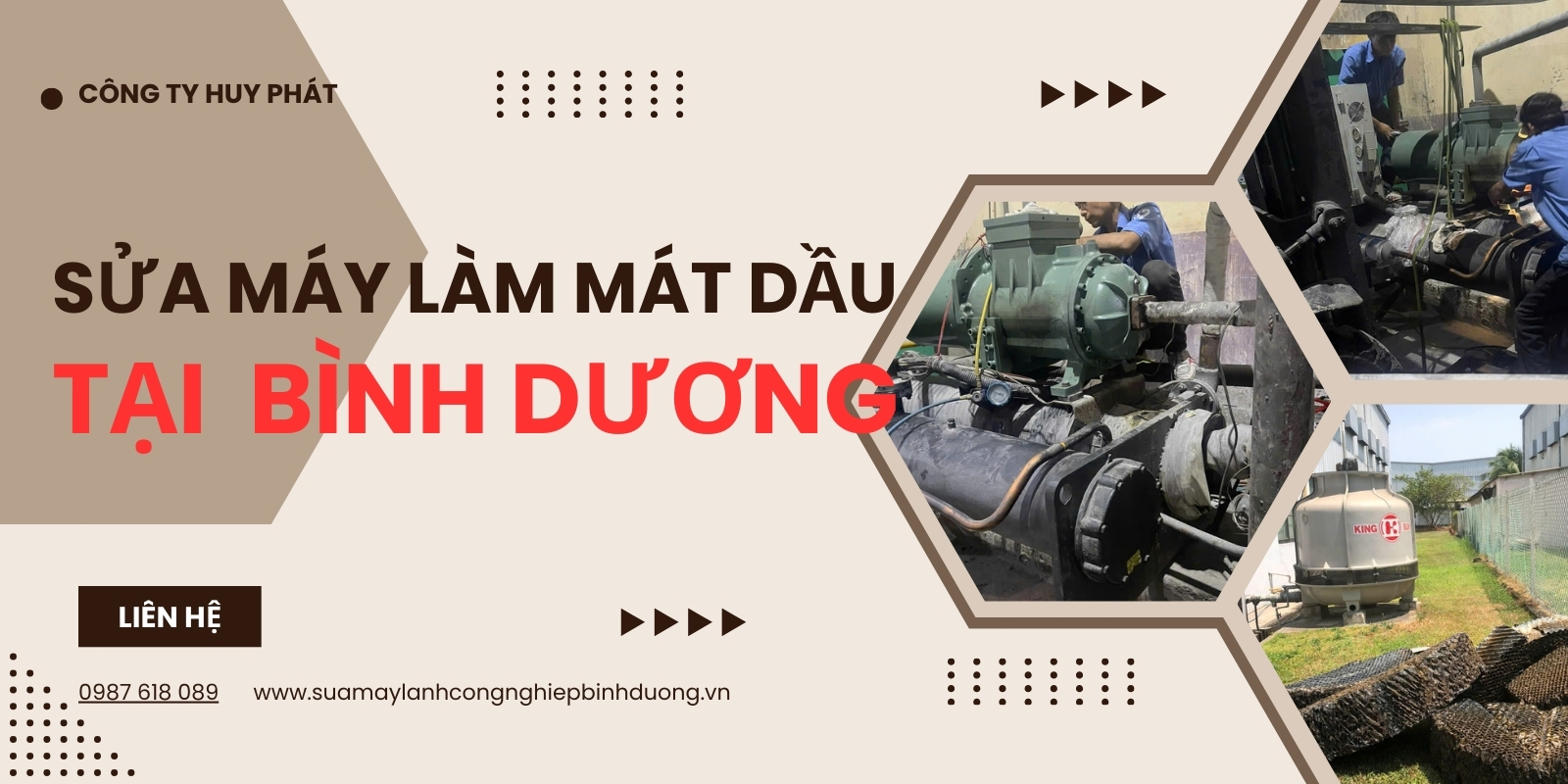 sửa máy làm mát dầu tại Bình Dương