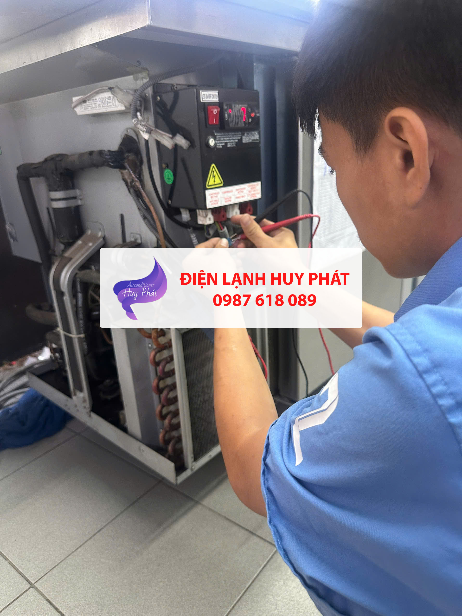 Hình ảnh kỹ thuật kiểm tra tủ lạnh inox