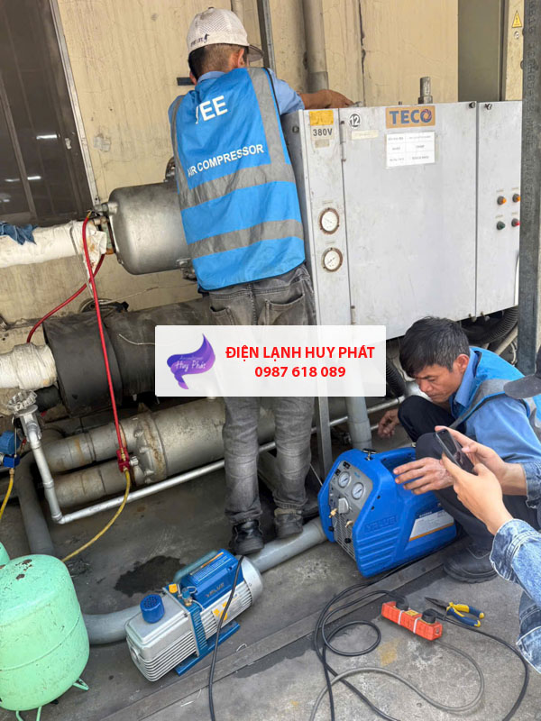 Điện lạnh Huy Phát - Chuyên thay gas hệ thống chiller Bình Dương