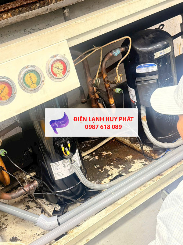 Điện lạnh Huy Phát - Chuyên thay gas máy lạnh công nghiệp Mỹ Phước